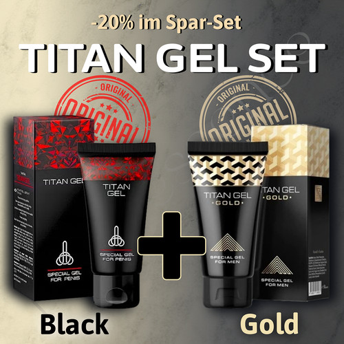 Titan gel gold black set - +,